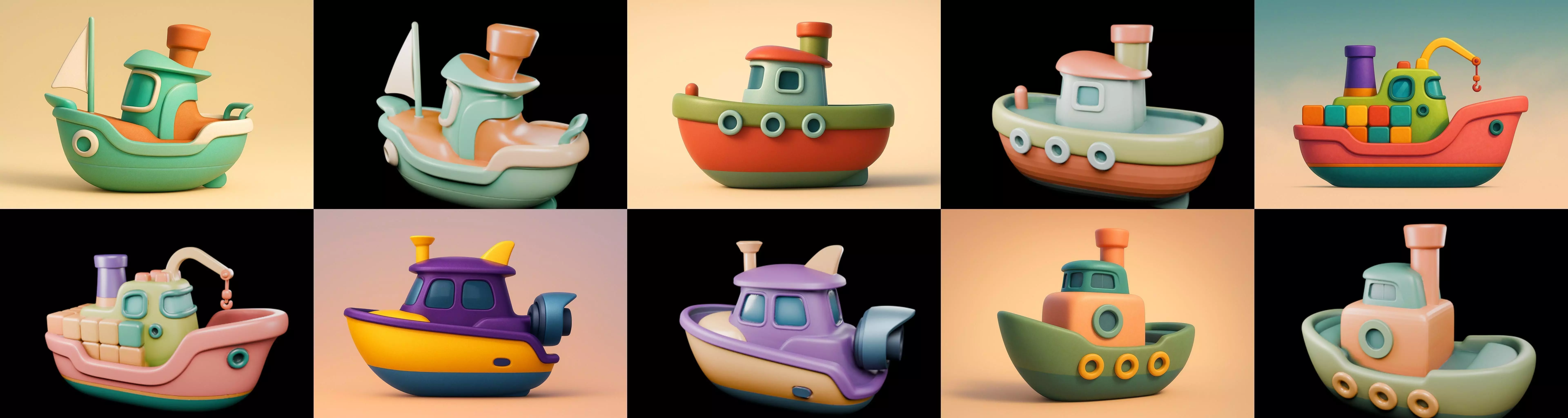 Boat Trip bundle 2 pack 100 glb 3D model_11