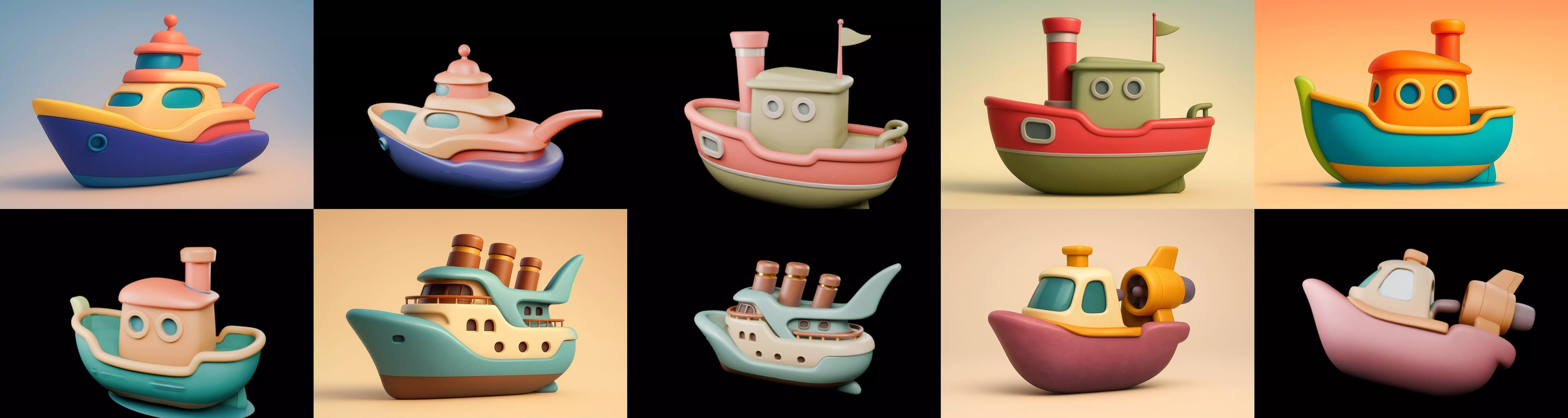 Boat Trip bundle 2 pack 100 glb 3D model_13