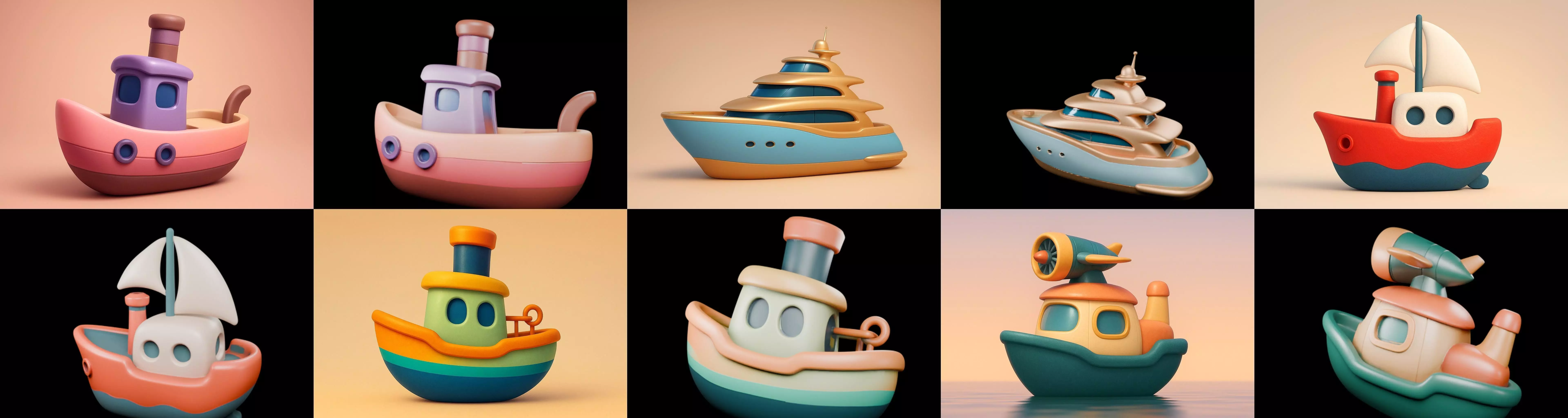 Boat Trip bundle 2 pack 100 glb 3D model_0