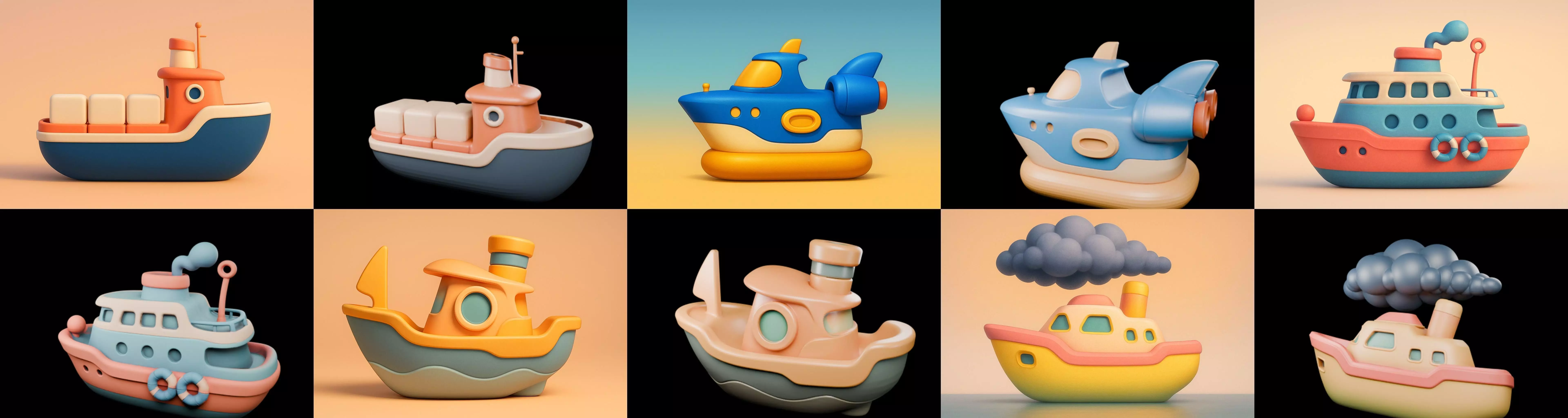 Boat Trip bundle 2 pack 100 glb 3D model_10