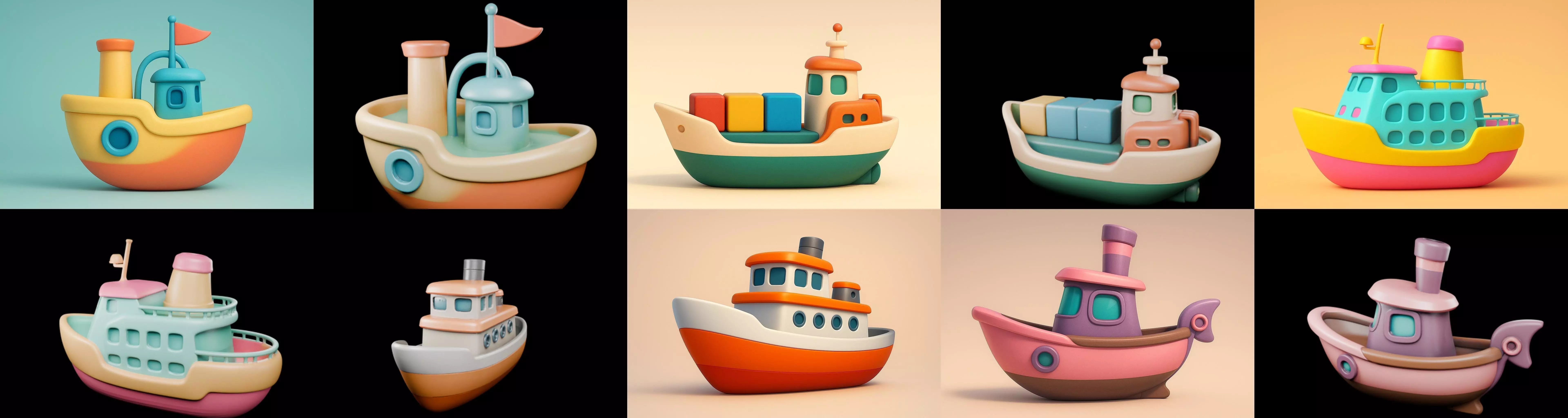 Boat Trip bundle 2 pack 100 glb 3D model_6