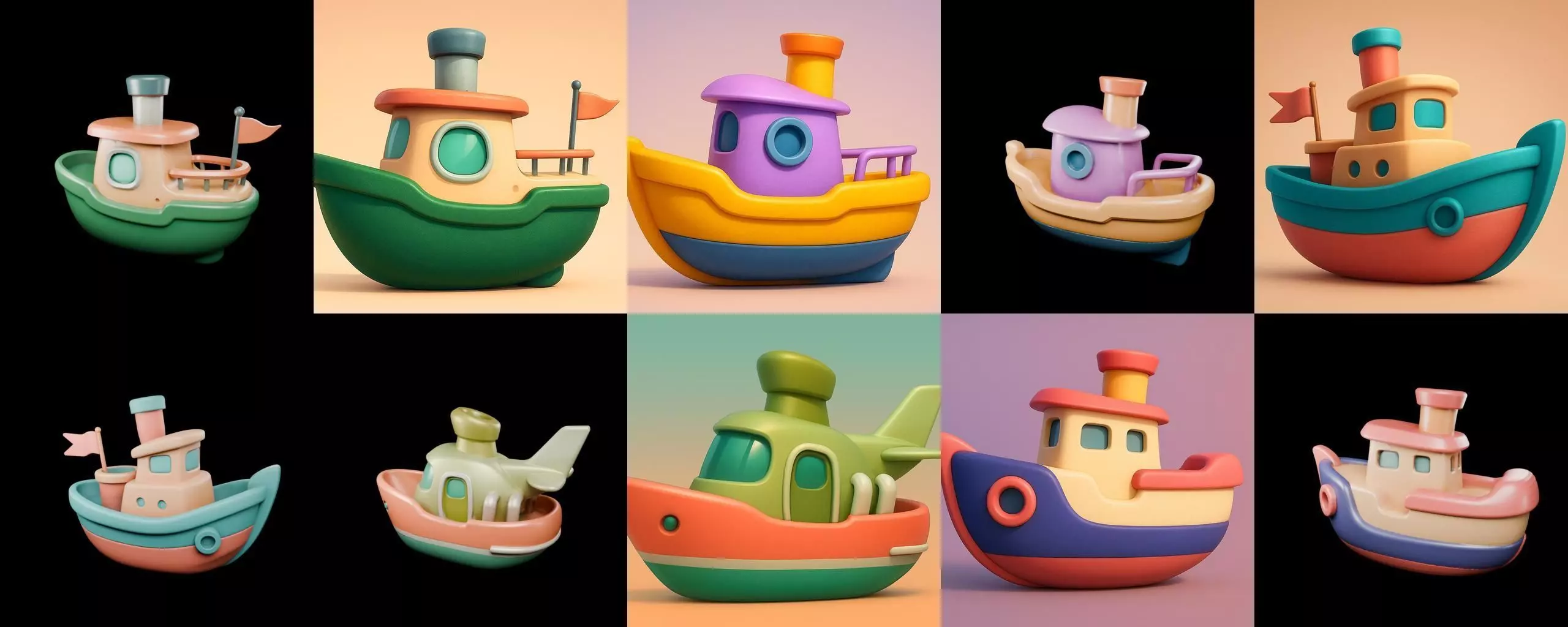 Boat Trip bundle 2 pack 100 glb 3D model_12