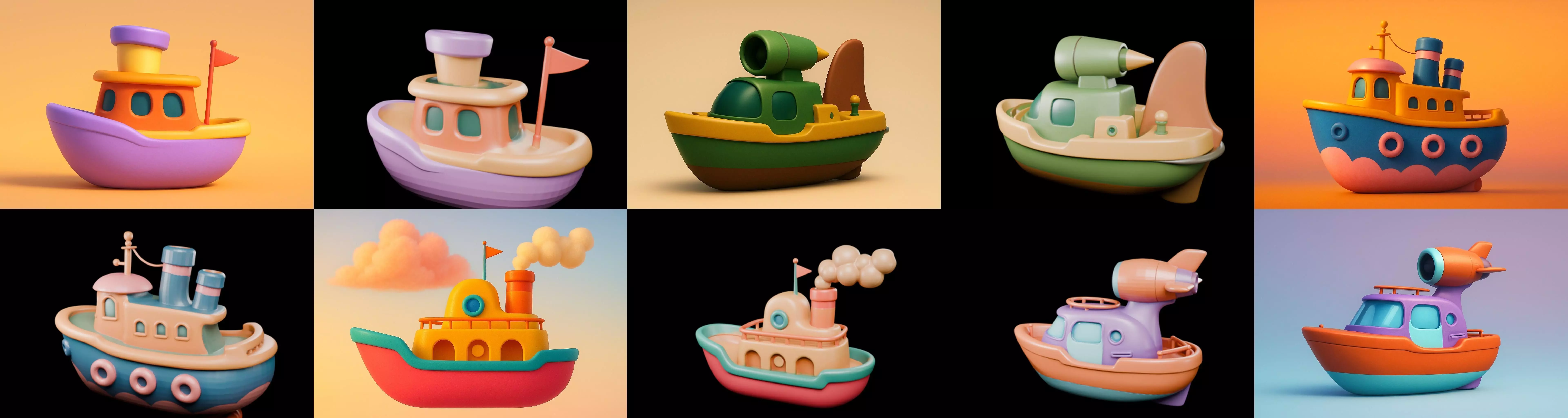 Boat Trip bundle 2 pack 100 glb 3D model_14