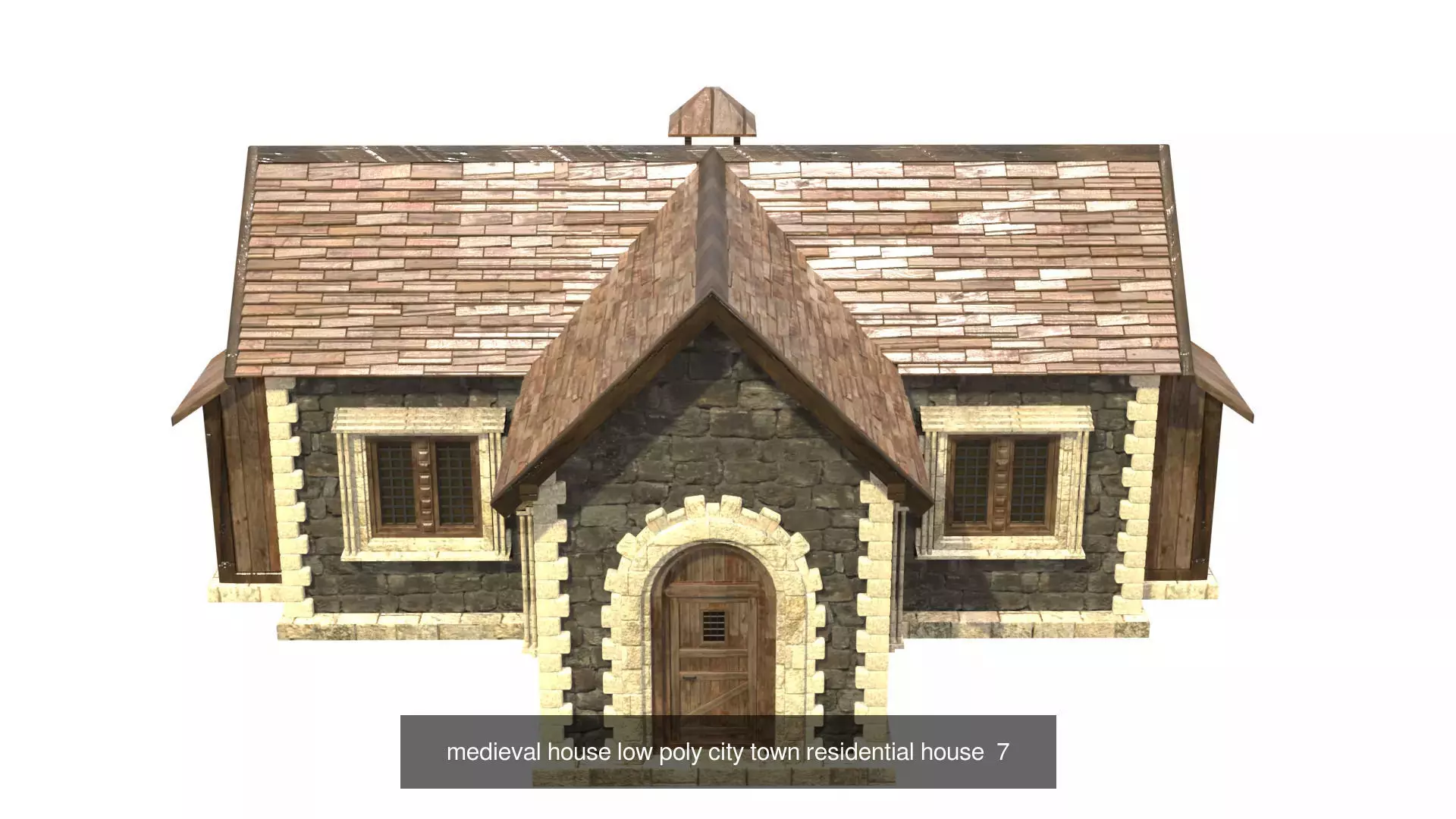 medieval house low poly city town residential house collection _8