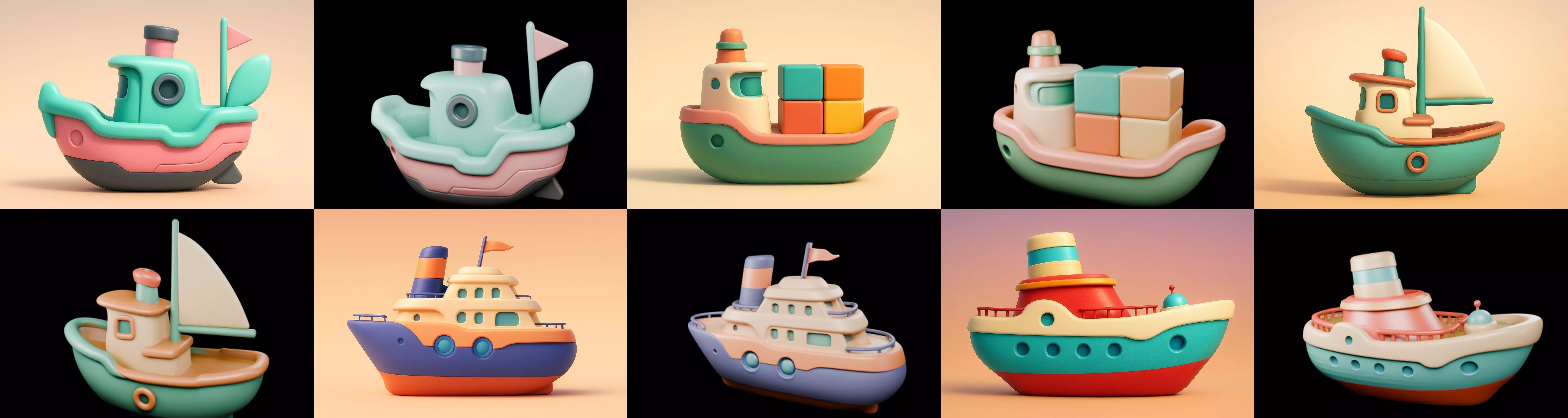 Boat Trip bundle 15 pack 100 glb 3D model_5