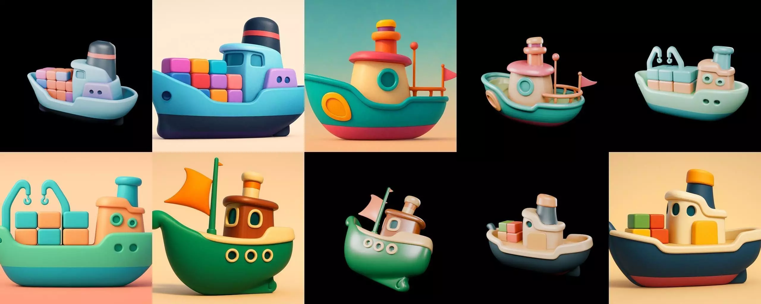 Boat Trip bundle 15 pack 100 glb 3D model_18