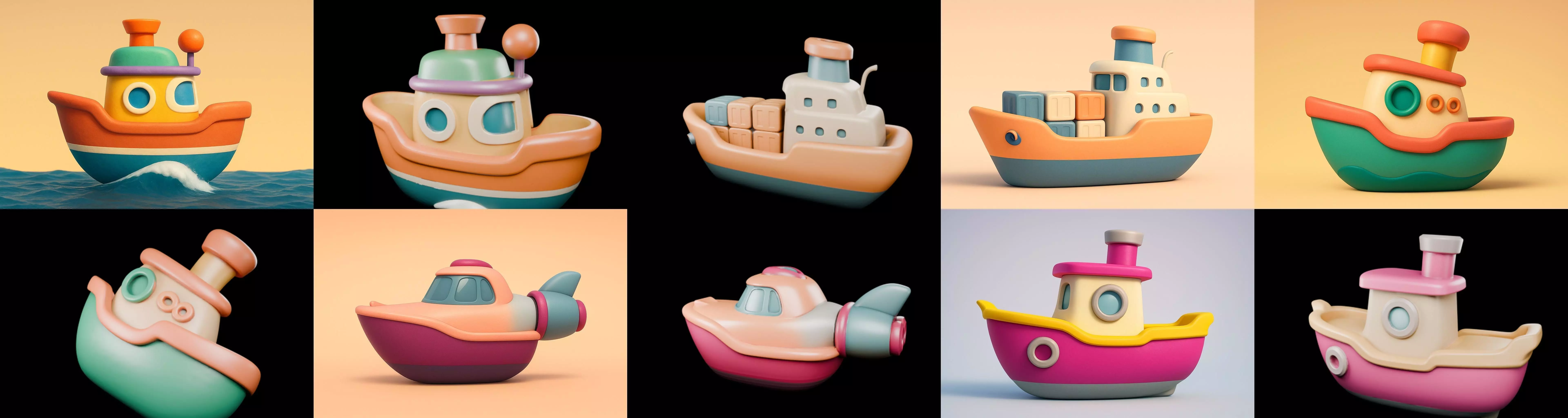Boat Trip bundle 15 pack 100 glb 3D model_14