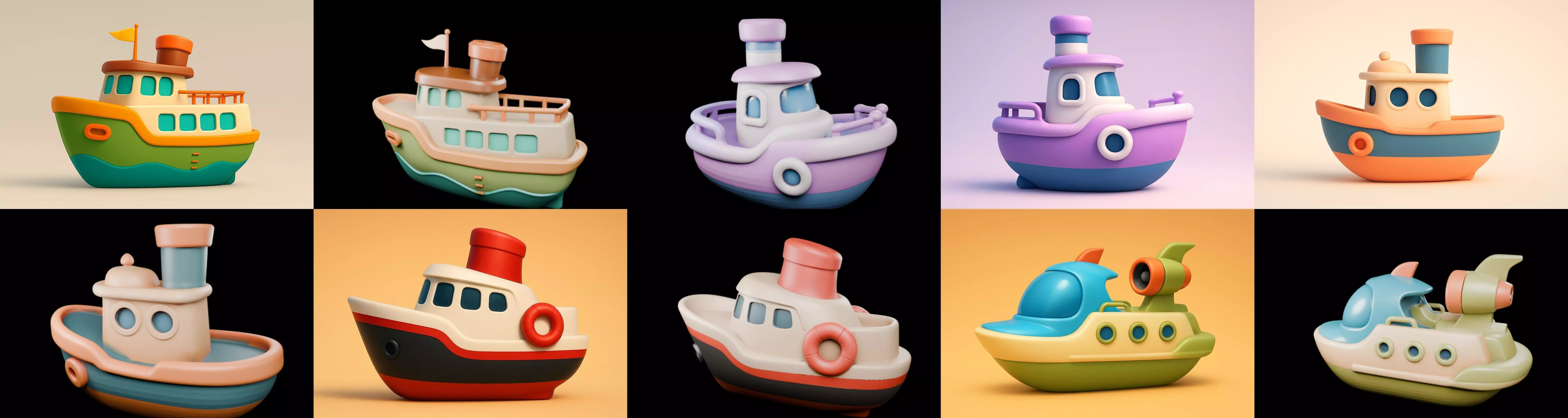 Boat Trip bundle 15 pack 100 glb 3D model_1