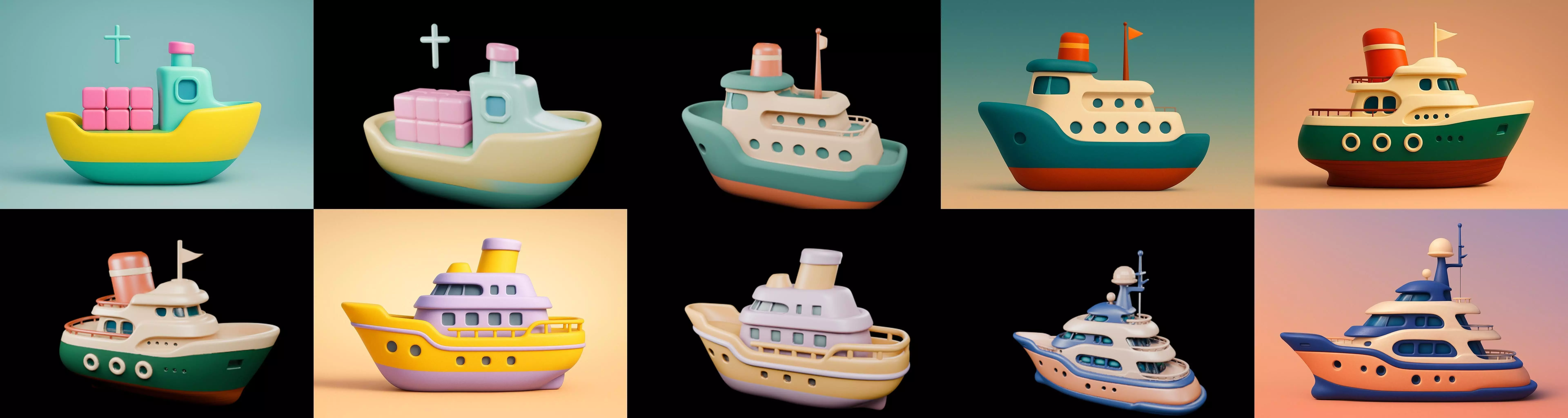 Boat Trip bundle 15 pack 100 glb 3D model_4