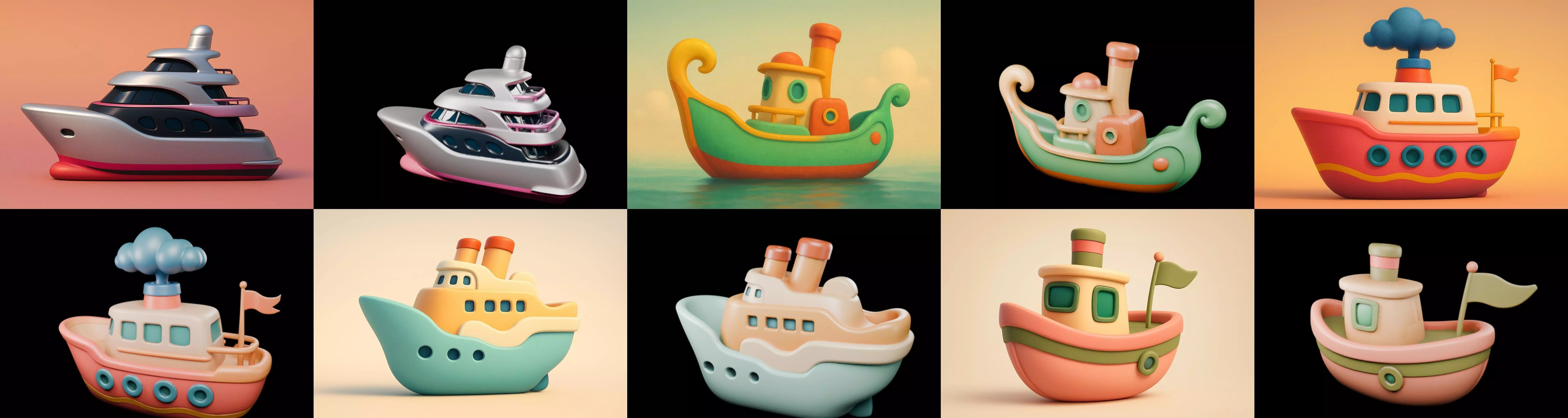 Boat Trip bundle 15 pack 100 glb 3D model_13