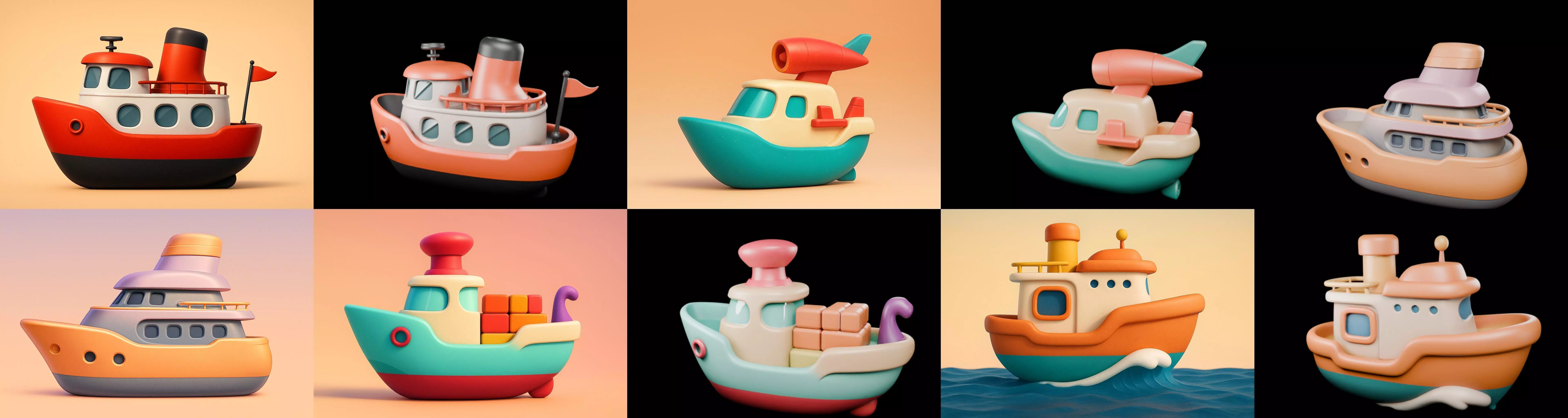 Boat Trip bundle 15 pack 100 glb 3D model_3
