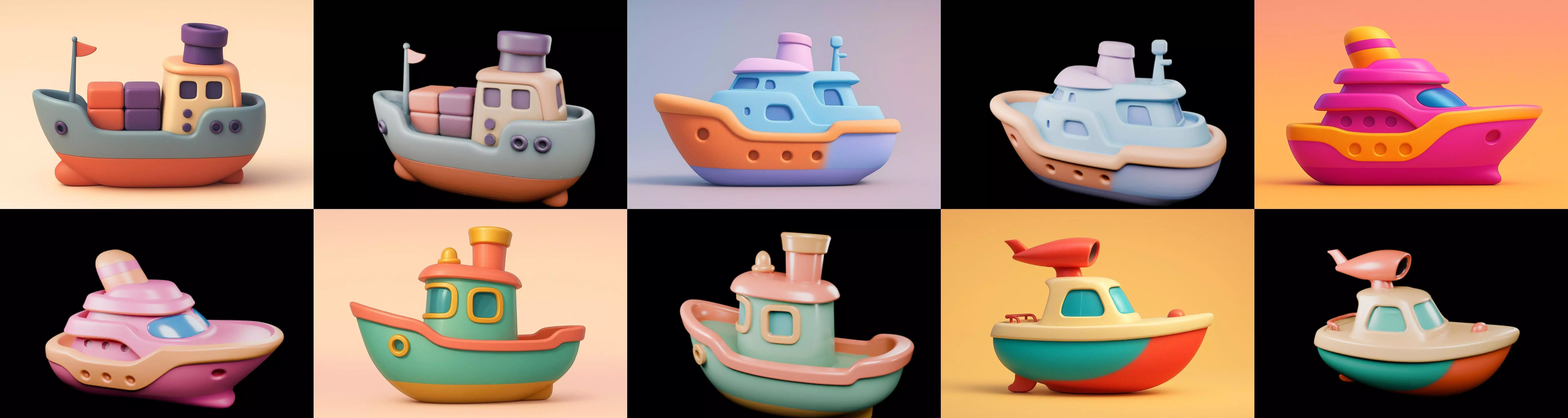 Boat Trip bundle 15 pack 100 glb 3D model_0