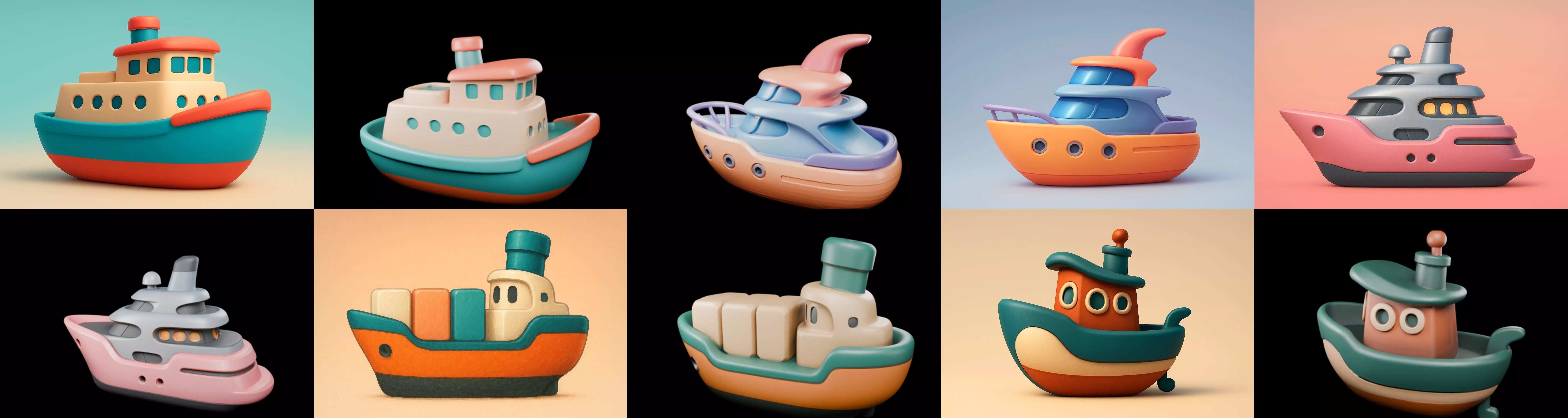 Boat Trip bundle 15 pack 100 glb 3D model_8