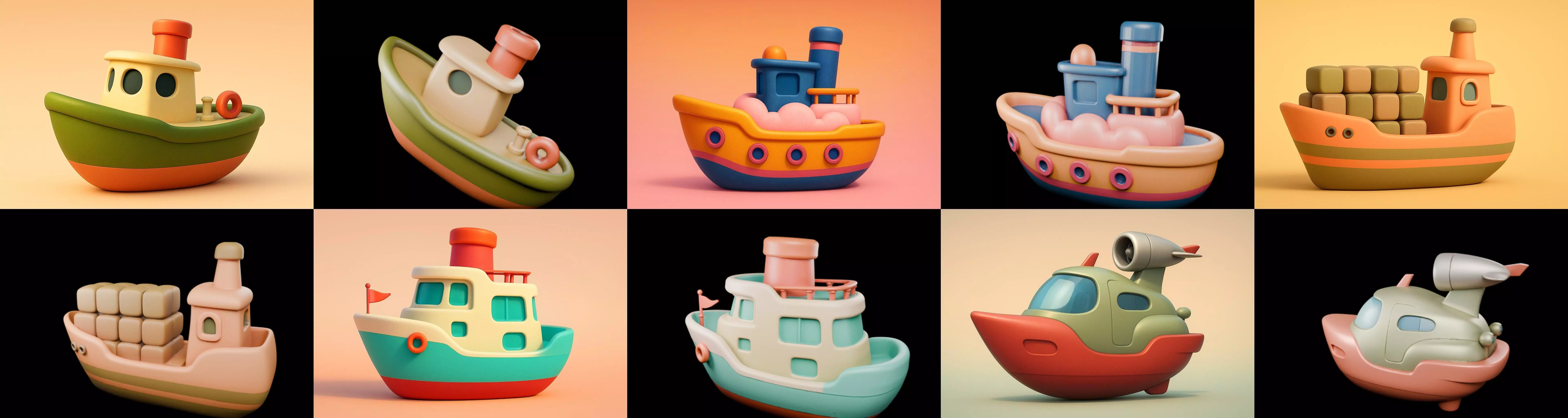 Boat Trip bundle 15 pack 100 glb 3D model_17