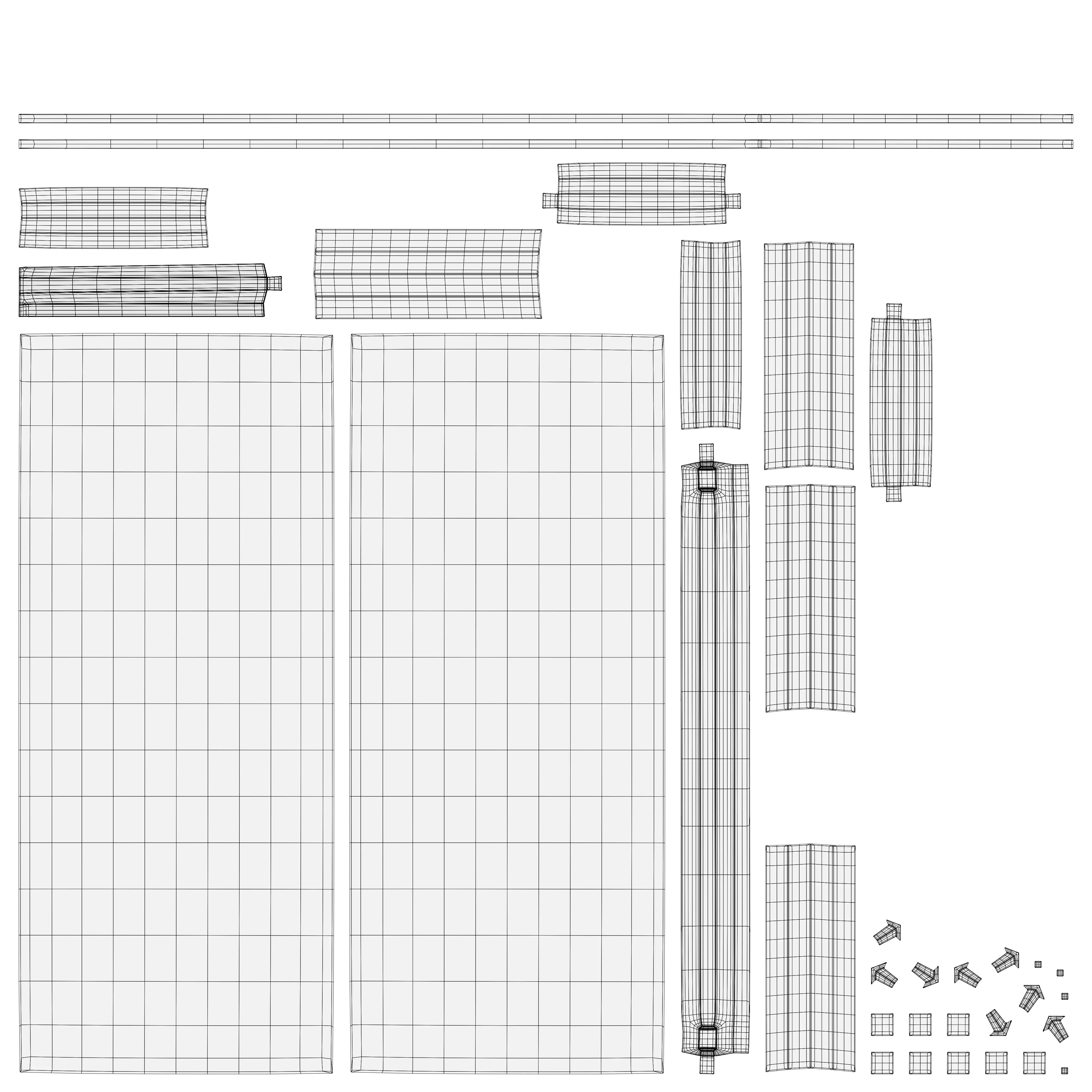 Modern Wooden Table 3D Model Minimalist Furniture Low-poly 3D model_8