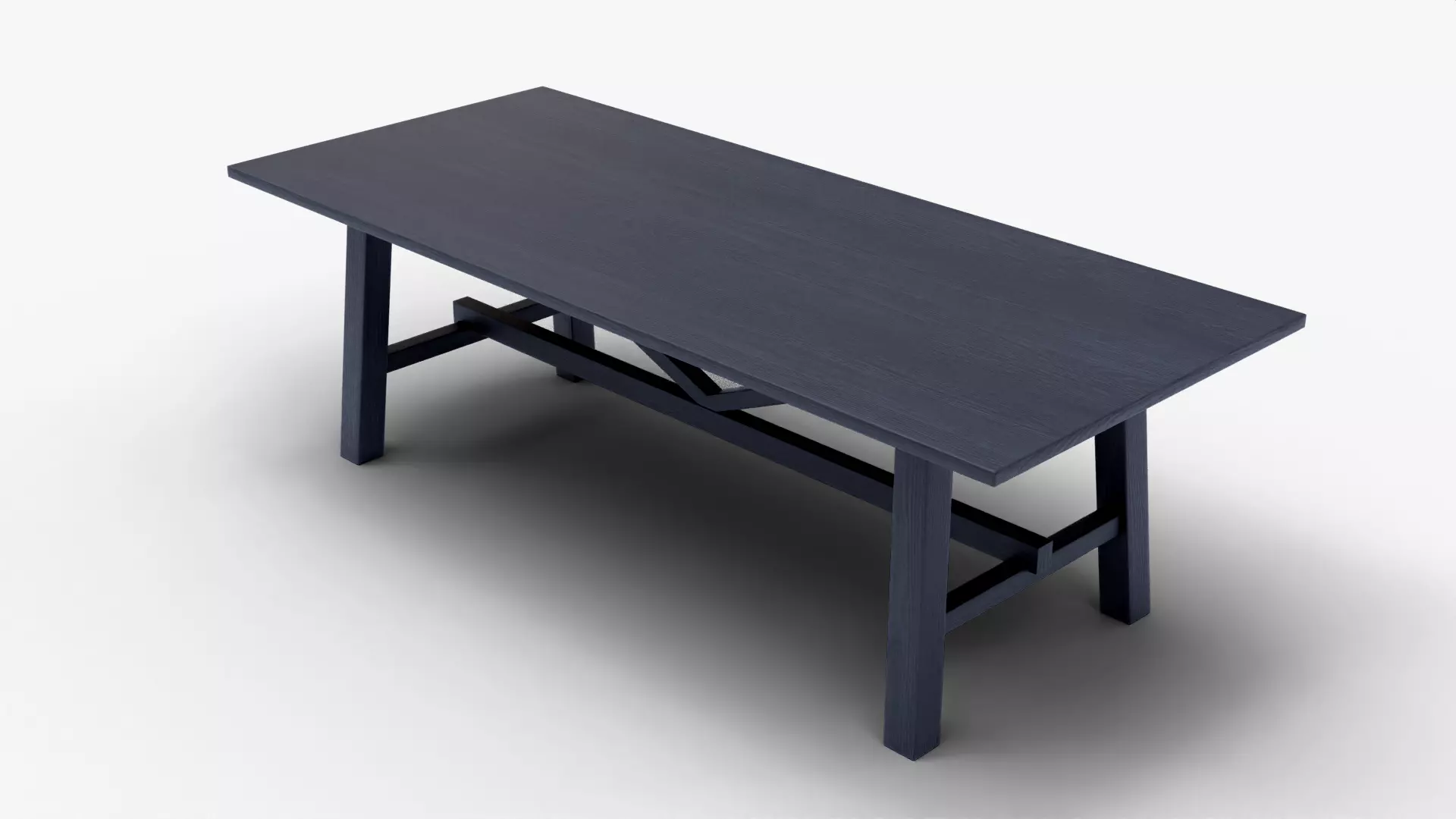 Modern Wooden Table 3D Model Minimalist Furniture Low-poly 3D model_5