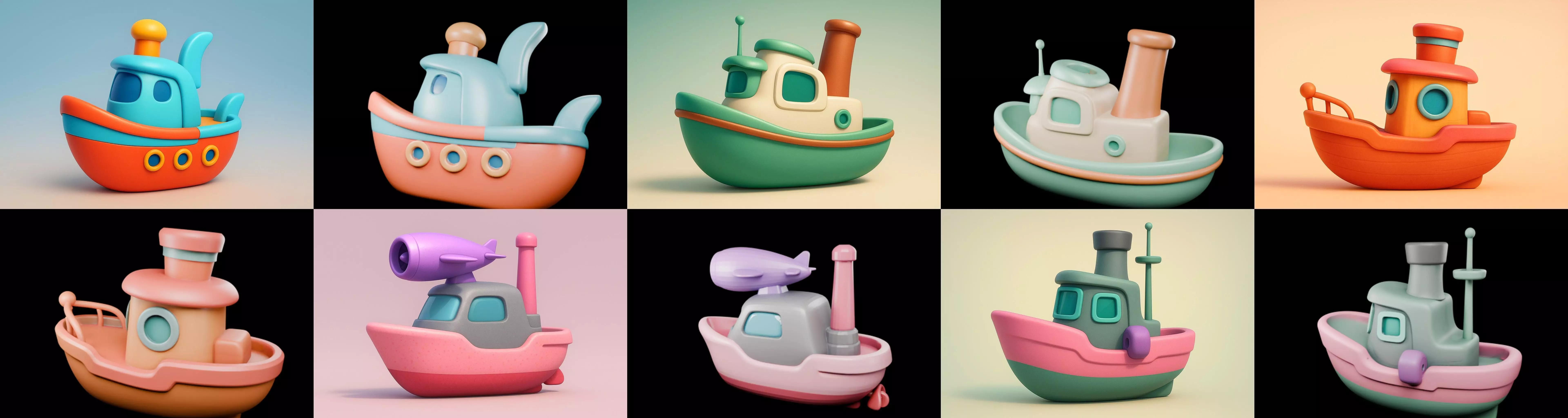 Boat Trip bundle 11 pack 100 glb 3D model_7