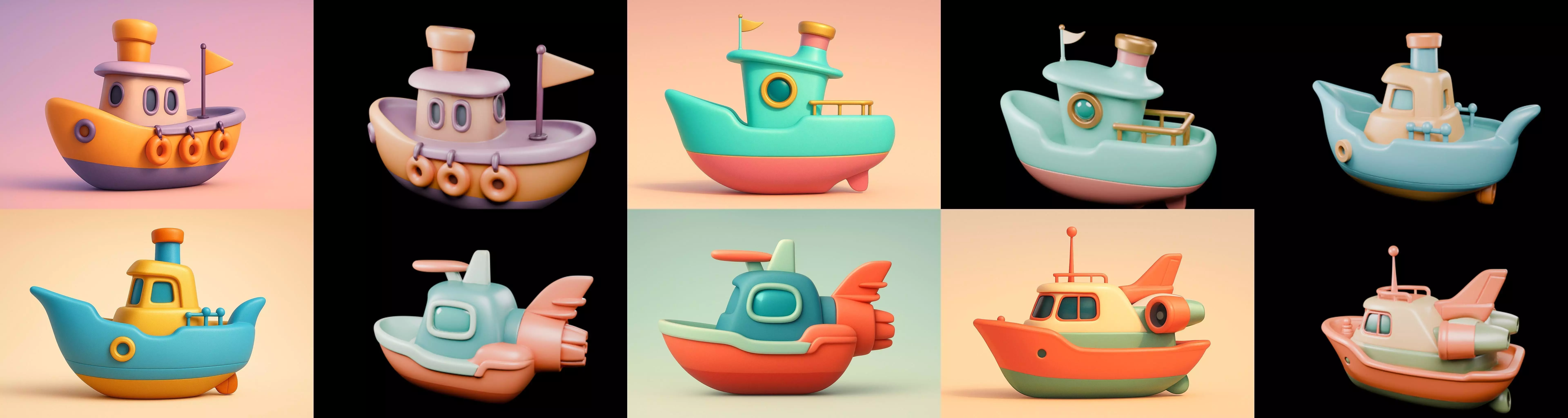 Boat Trip bundle 11 pack 100 glb 3D model_19