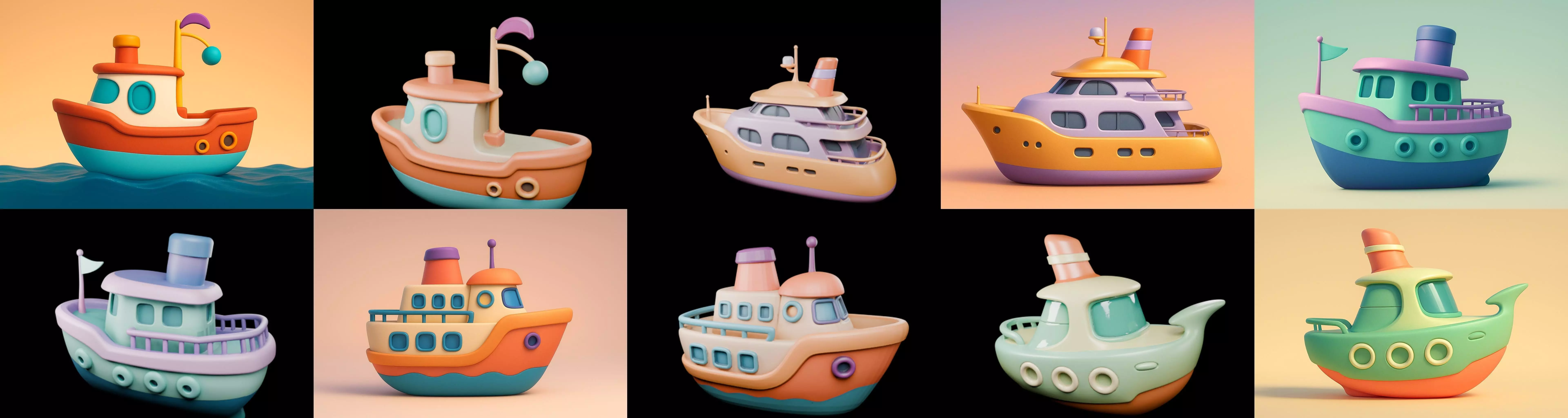 Boat Trip bundle 11 pack 100 glb 3D model_18