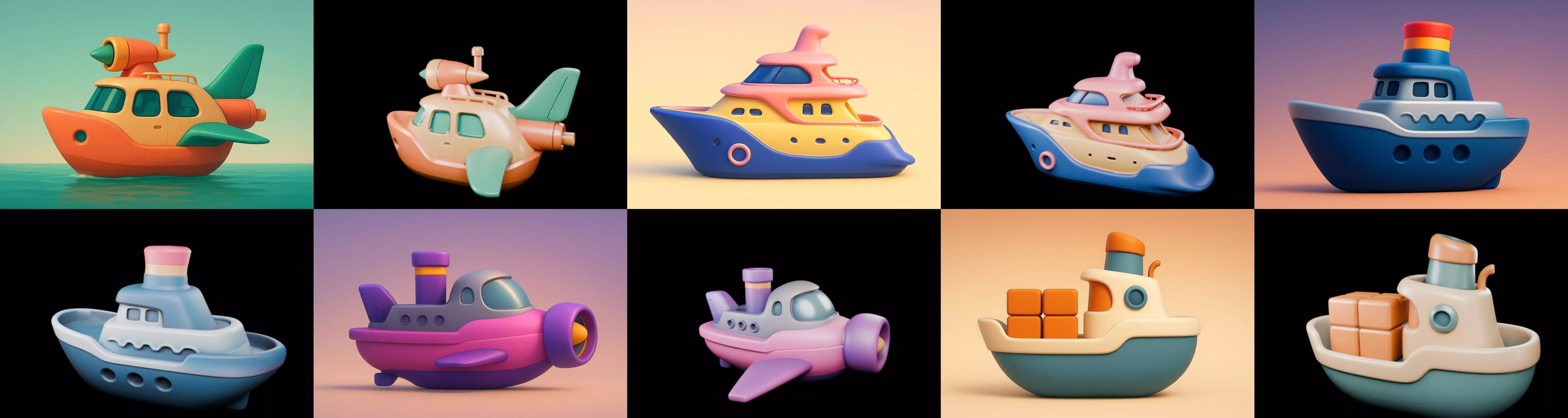 Boat Trip bundle 11 pack 100 glb 3D model_15