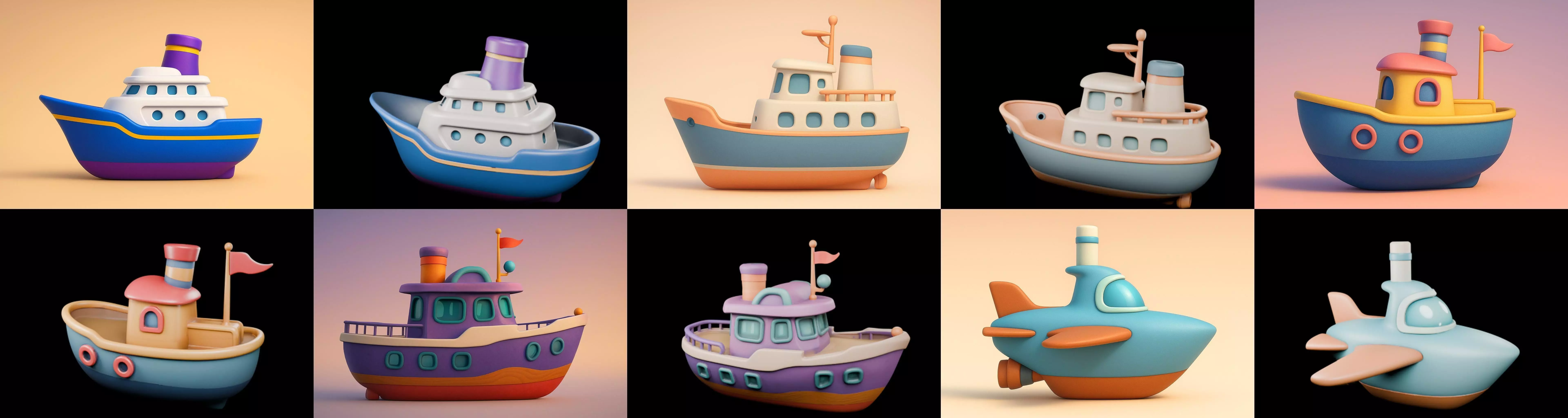 Boat Trip bundle 11 pack 100 glb 3D model_16