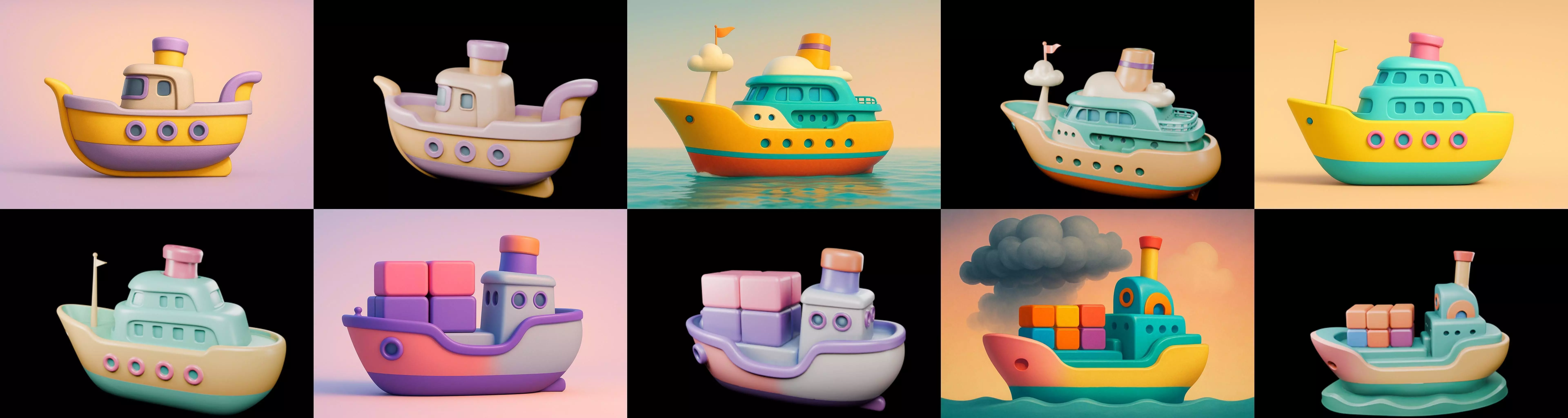 Boat Trip bundle 11 pack 100 glb 3D model_1