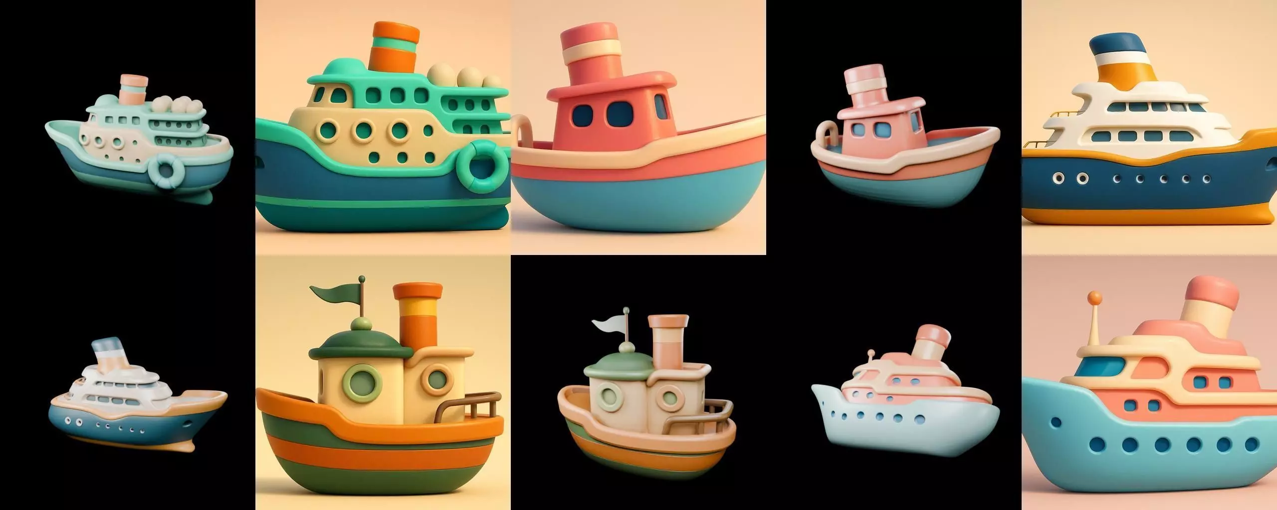 Boat Trip bundle 11 pack 100 glb 3D model_5
