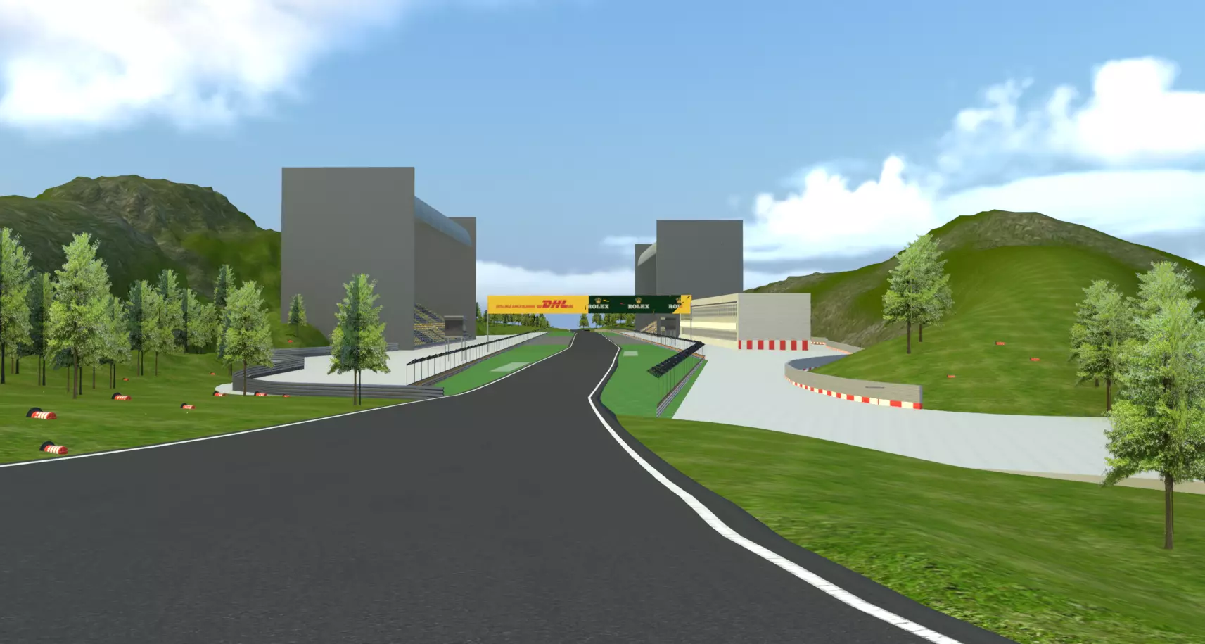 Very Difficult F1 race Track Custom Made in Blender Realistic 3D model_11