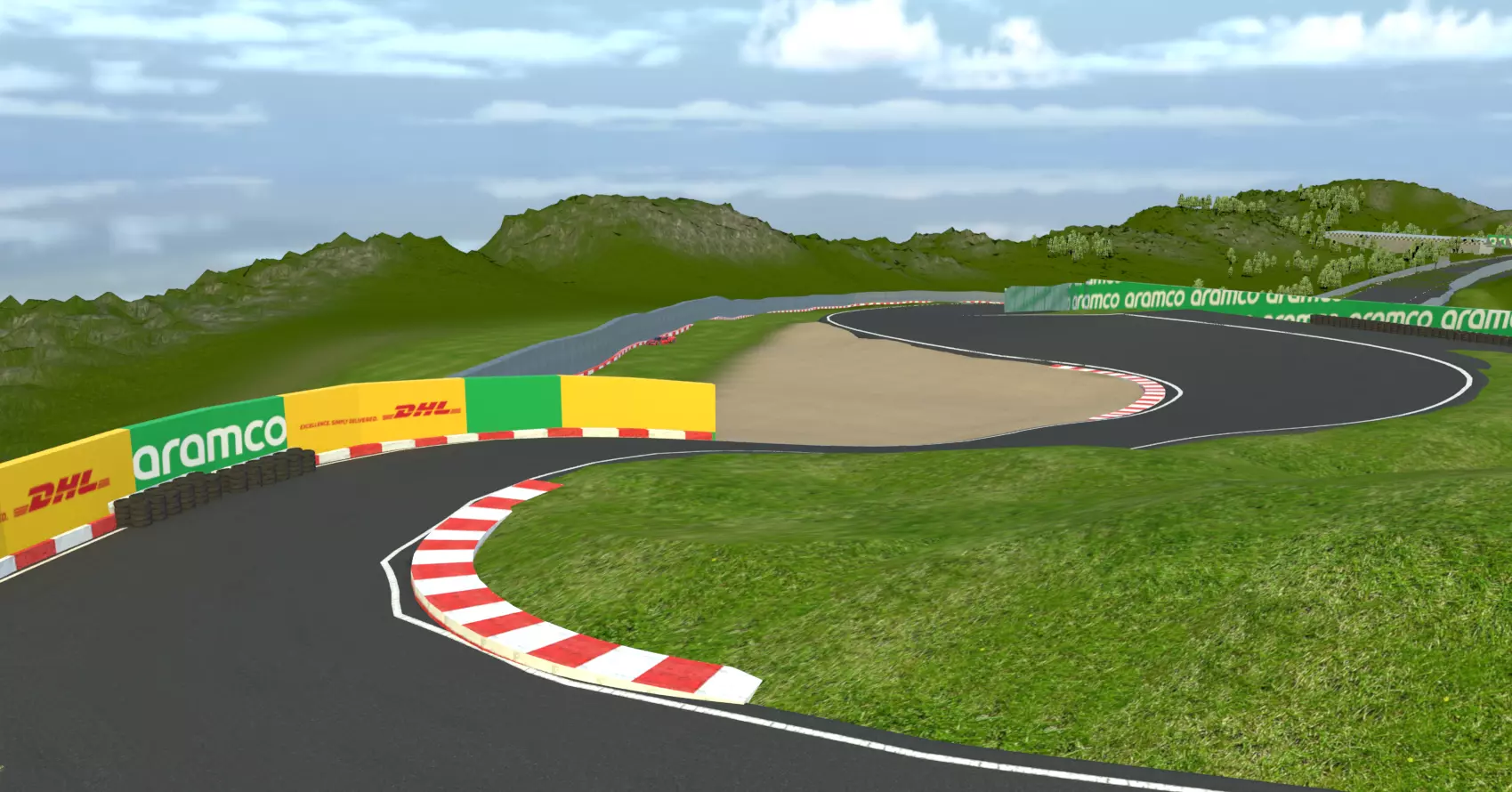 Very Difficult F1 race Track Custom Made in Blender Realistic 3D model_15