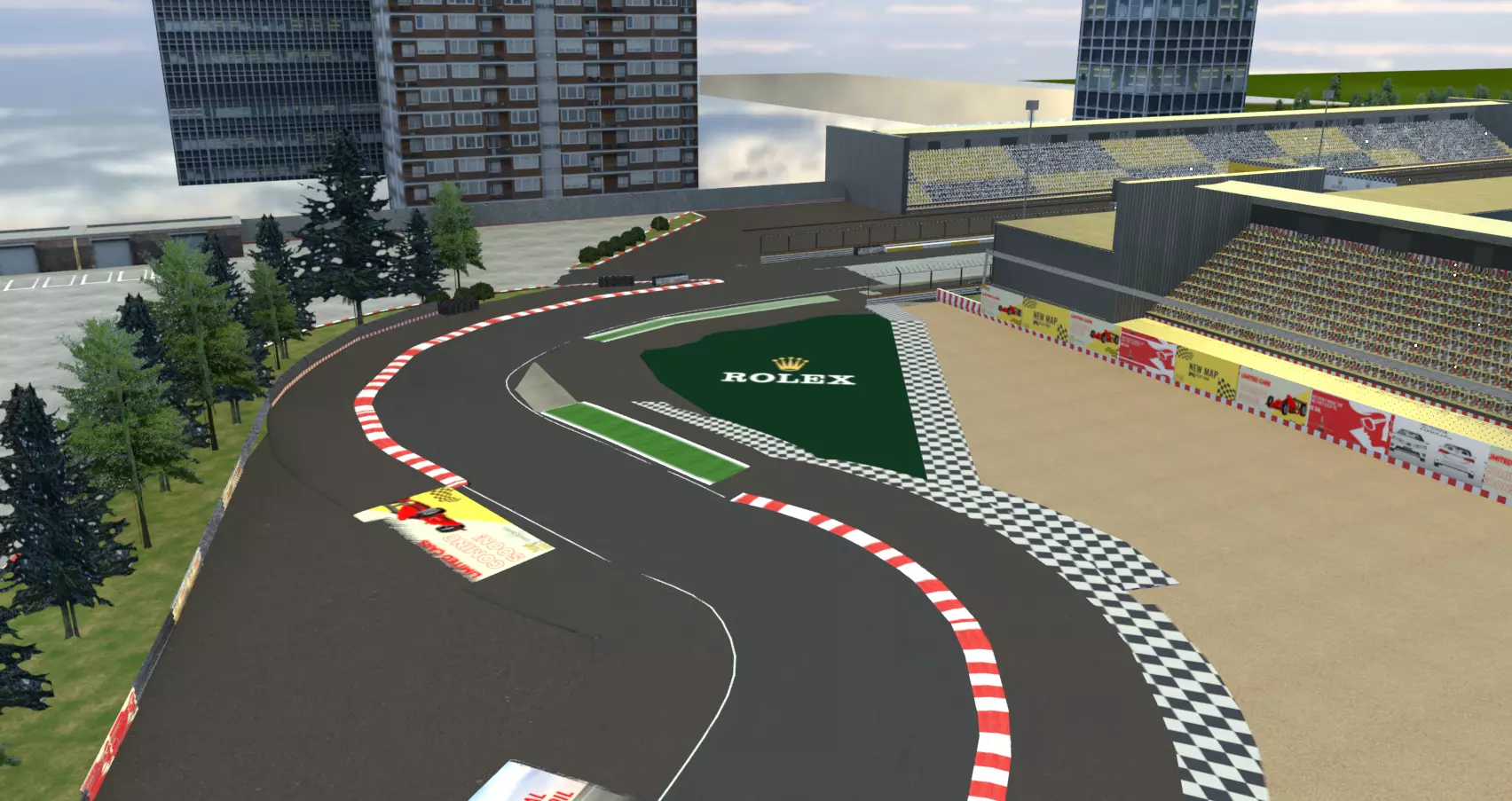 Very Difficult F1 race Track Custom Made in Blender Realistic 3D model_2