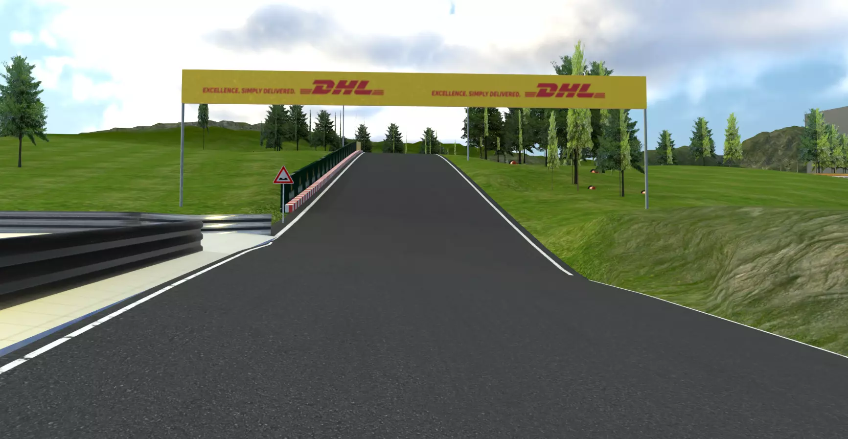 Very Difficult F1 race Track Custom Made in Blender Realistic 3D model_10