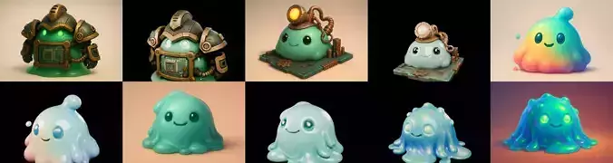 blob techno slime bundle 6 pack 100 glb