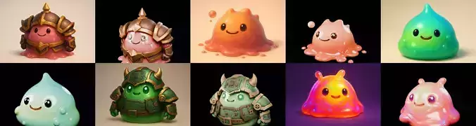 blob techno slime bundle 5 pack 100 glb