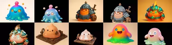 blob techno slime bundle 3 pack 100 glb