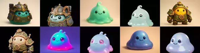 blob techno slime bundle 2 pack 100 glb