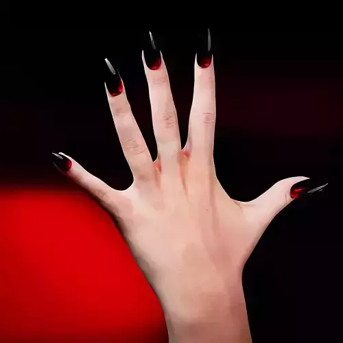 Female Hand  And Foot Nails Pack Low-poly 3D model