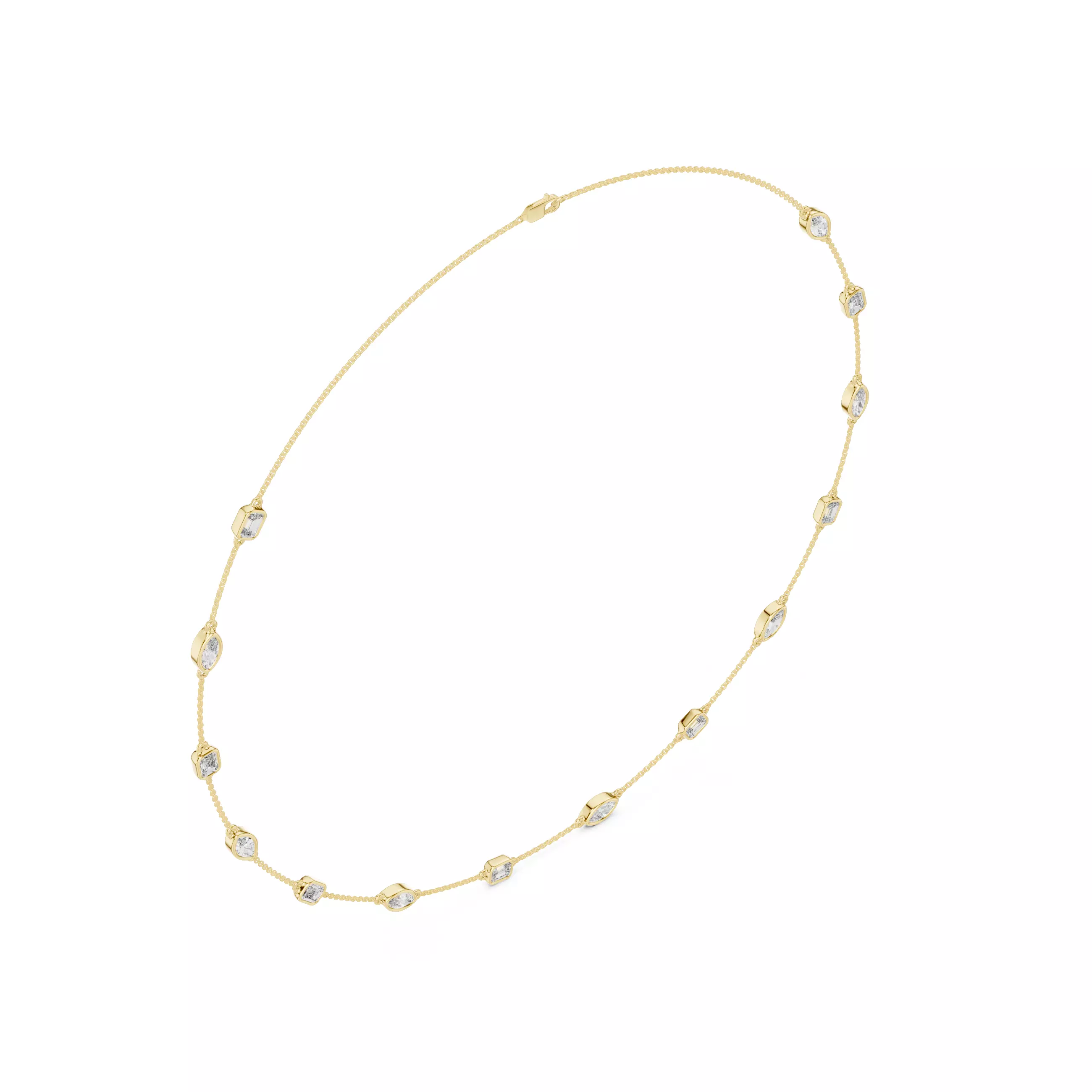 Diamond Necklace 3dm stl renders animation videos details 3D print model_11