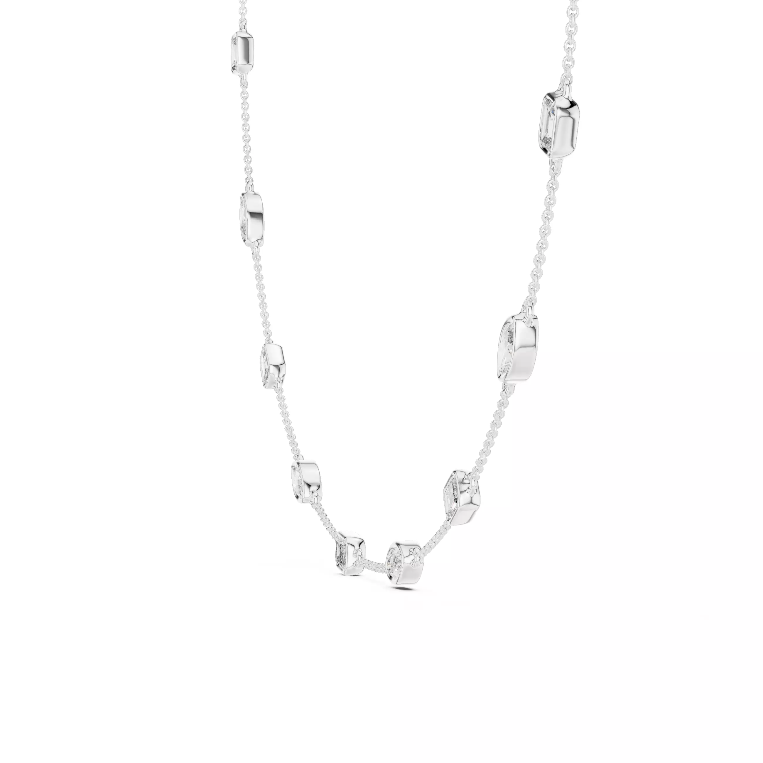 Diamond Necklace 3dm stl renders animation videos details 3D print model_8