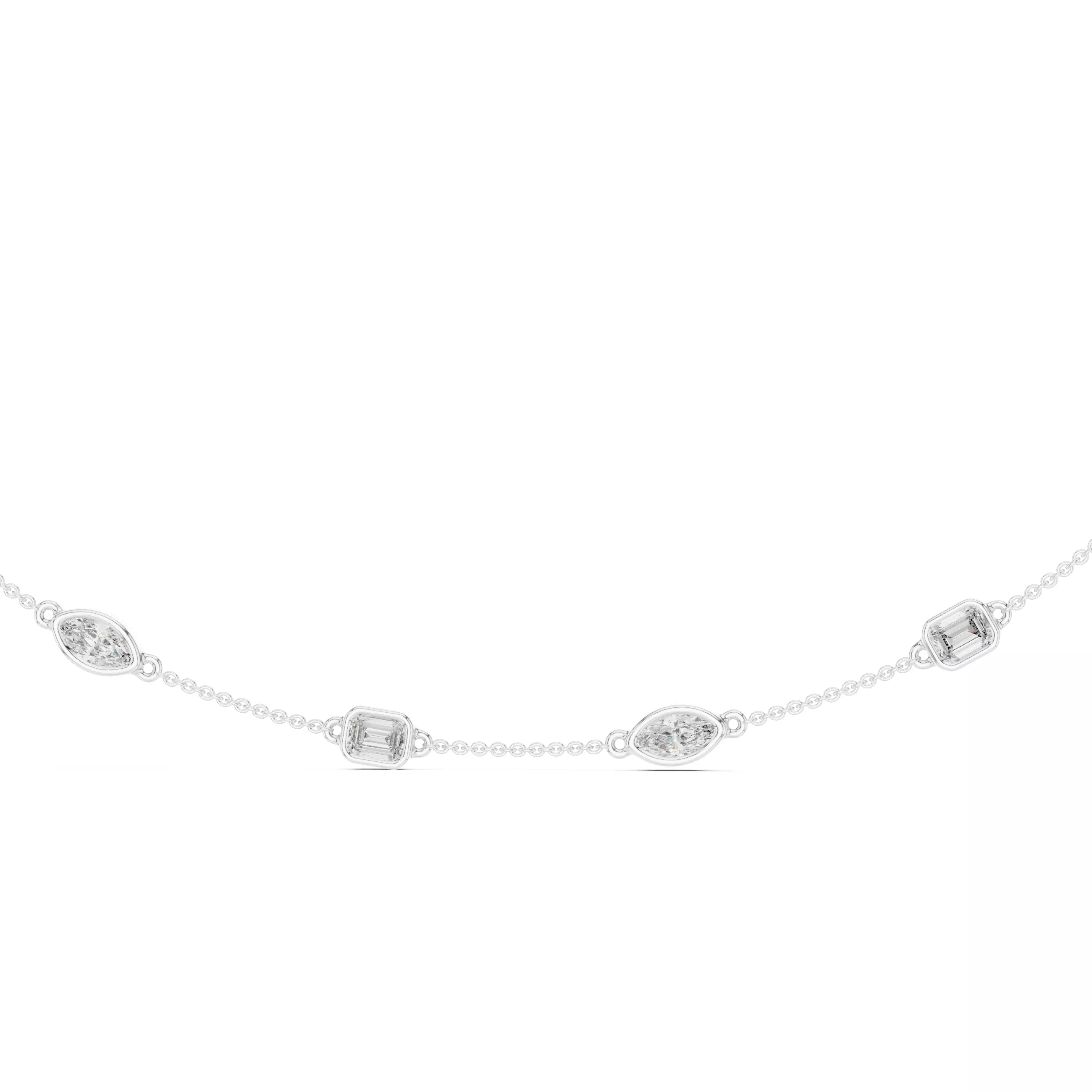 Diamond Necklace 3dm stl renders animation videos details 3D print model_9