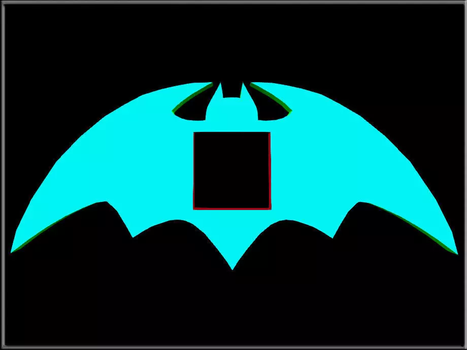 Bat Halloween Sign 06 Low-poly 3D model_0