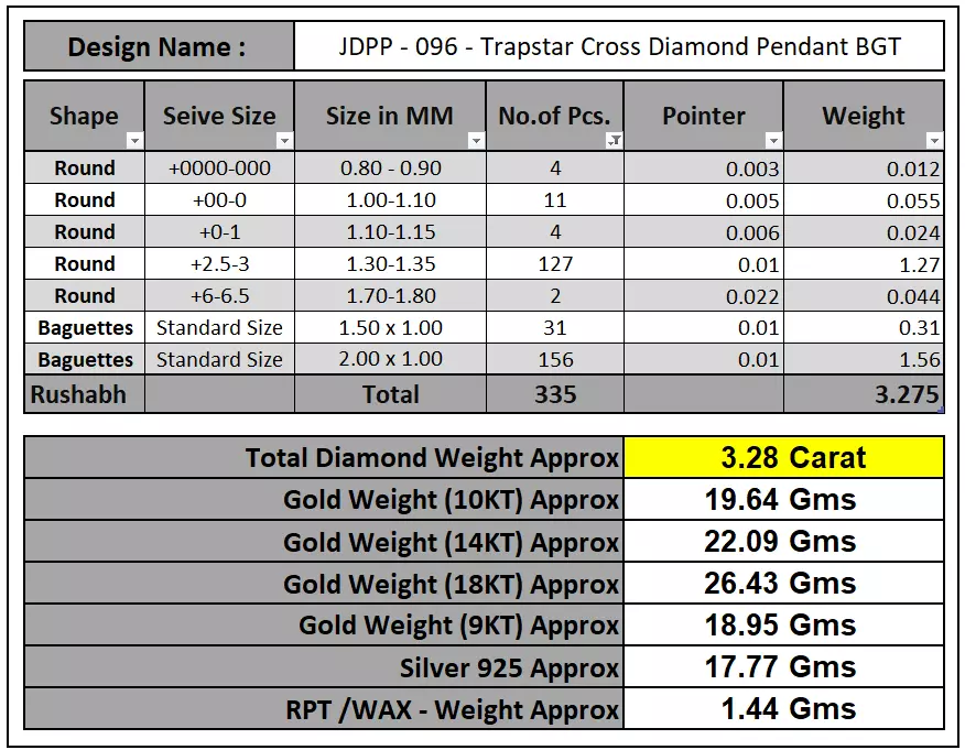 Custom Trapstar Cross Diamond Pendant - Cross Necklace 3D print model_18