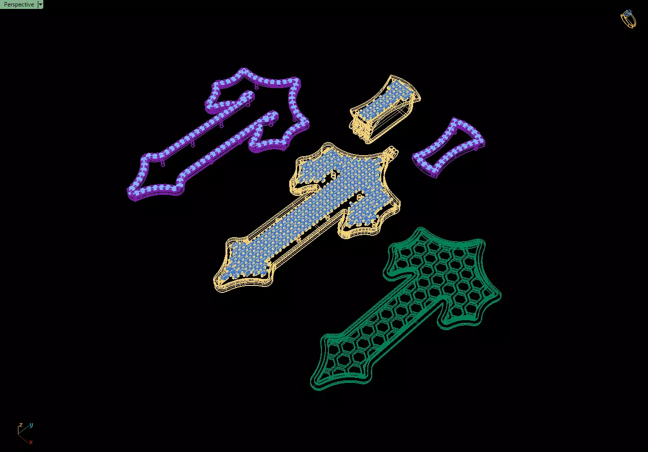 Custom Trapstar Cross Diamond Pendant - Cross Necklace 3D print model_17