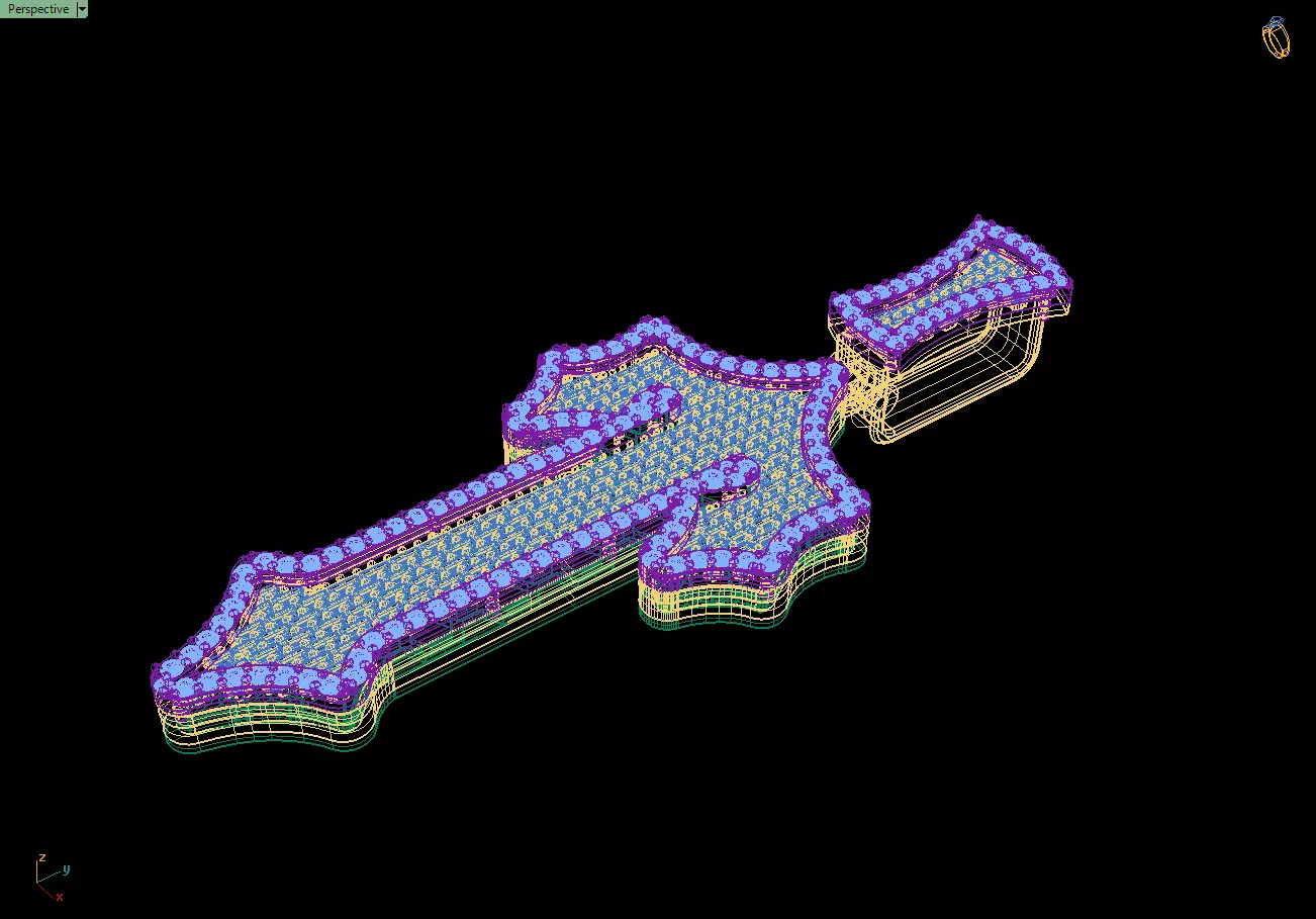 Custom Trapstar Cross Diamond Pendant - Cross Necklace 3D print model_15