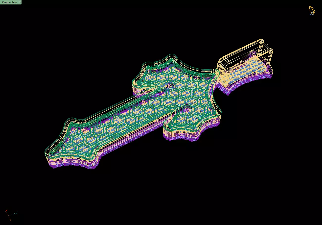 Custom Trapstar Cross Diamond Pendant - Cross Necklace 3D print model_16