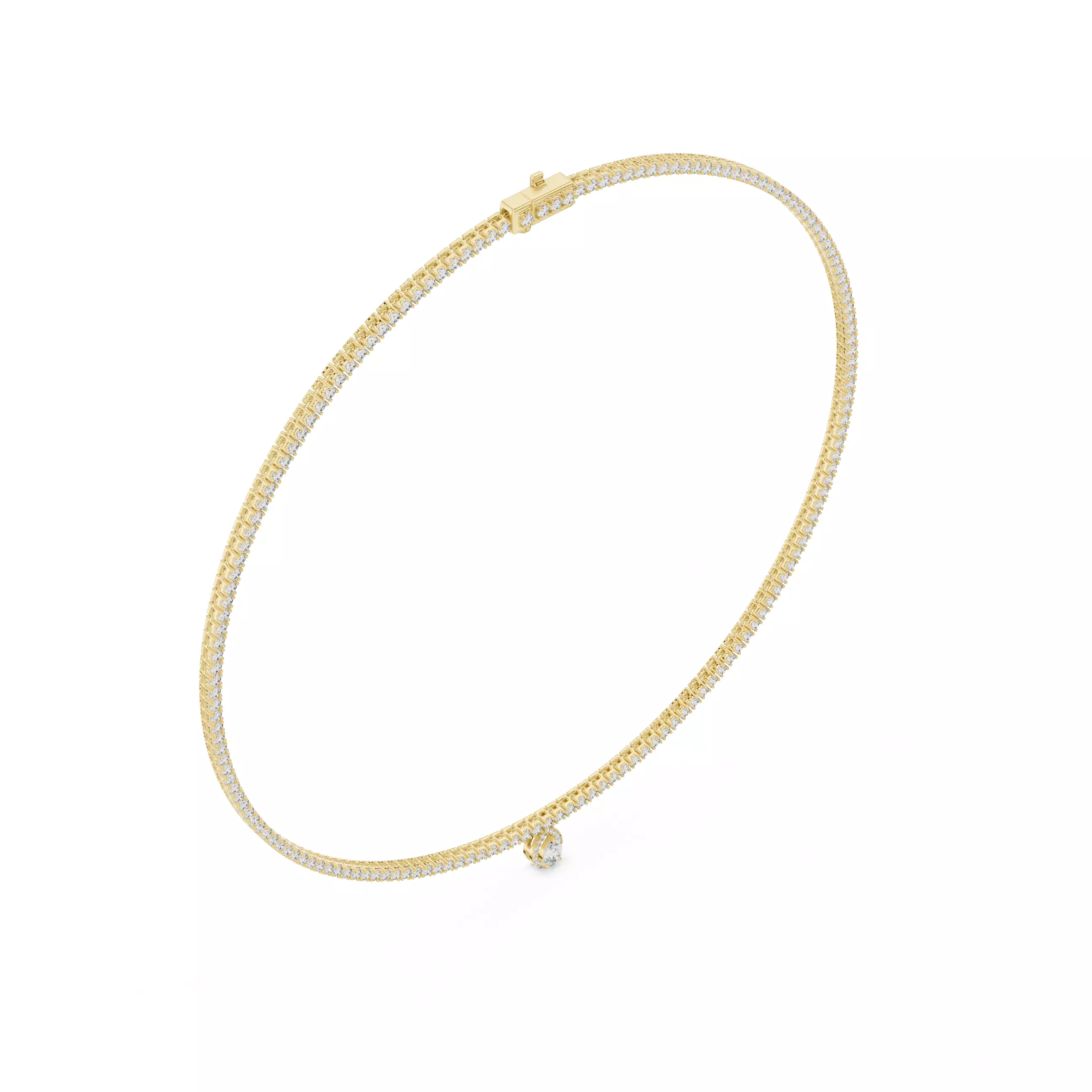 Diamond Necklace 3dm stl renders animation videos details 3D print model_11