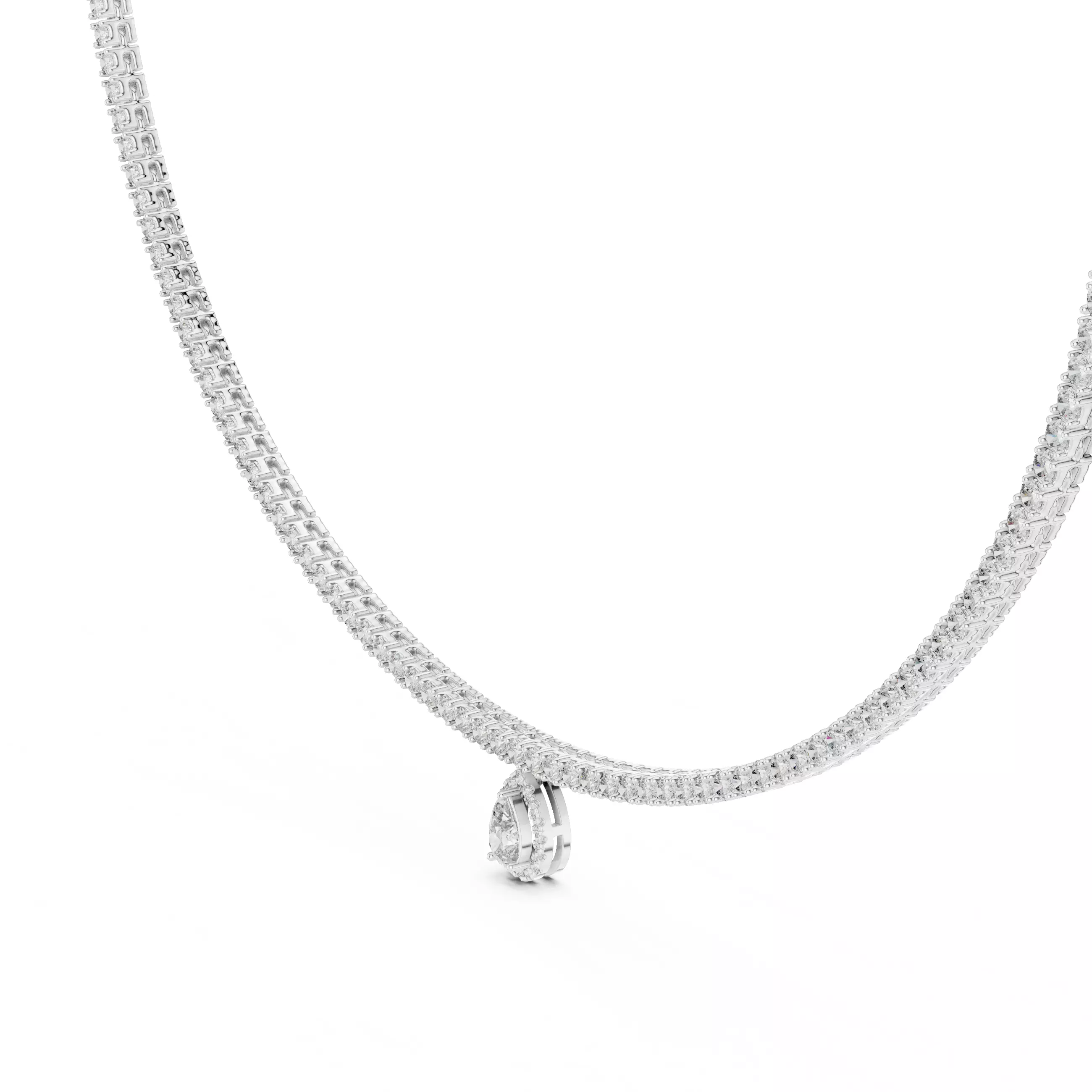 Diamond Necklace 3dm stl renders animation videos details 3D print model_6