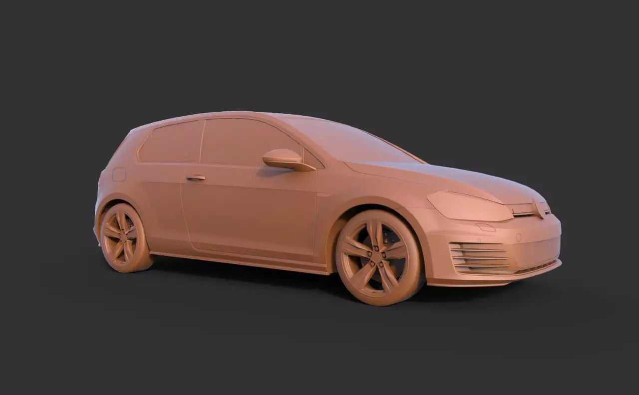 Volkswagen Golf GTI 3D print model_2