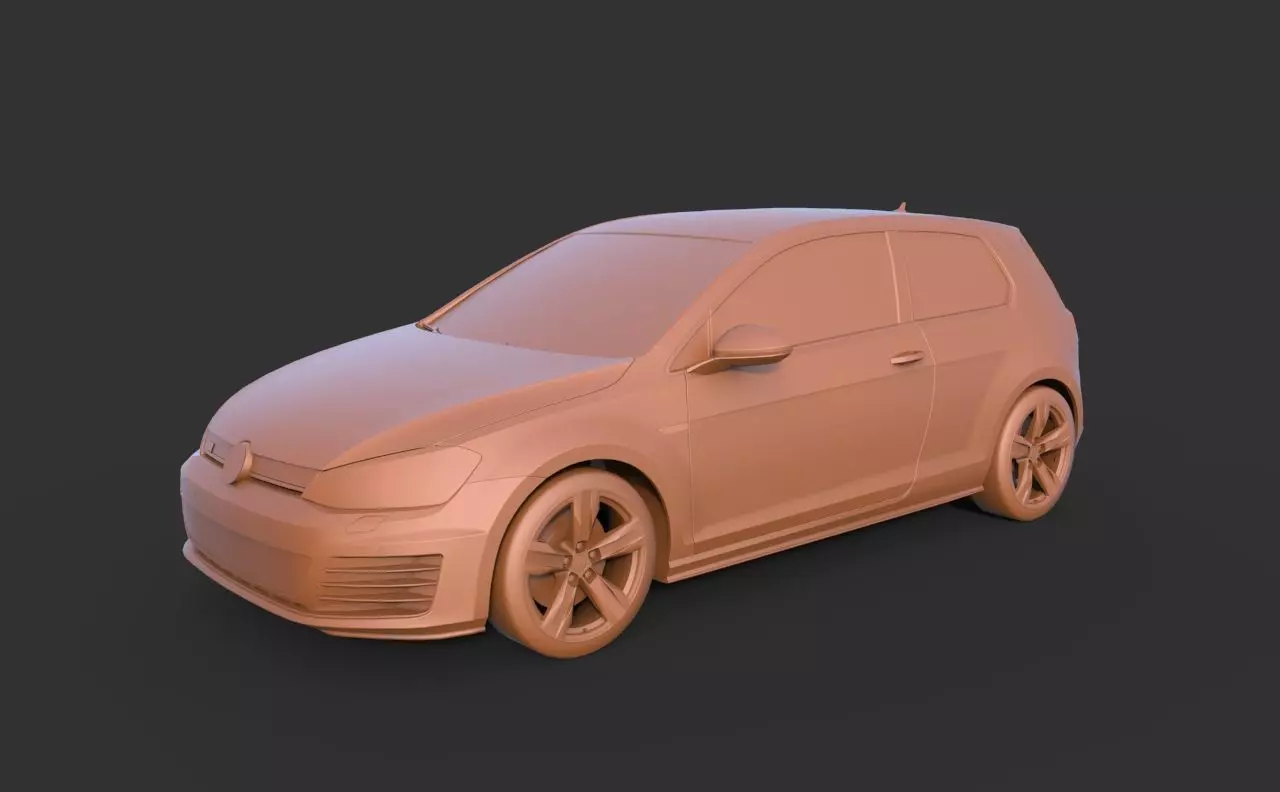 Volkswagen Golf GTI 3D print model_0