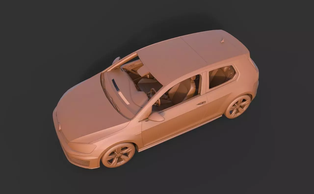 Volkswagen Golf GTI 3D print model_6