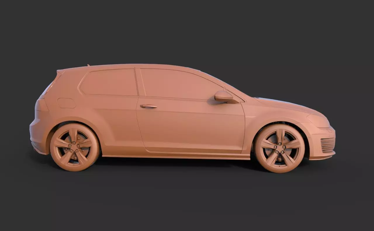 Volkswagen Golf GTI 3D print model_3